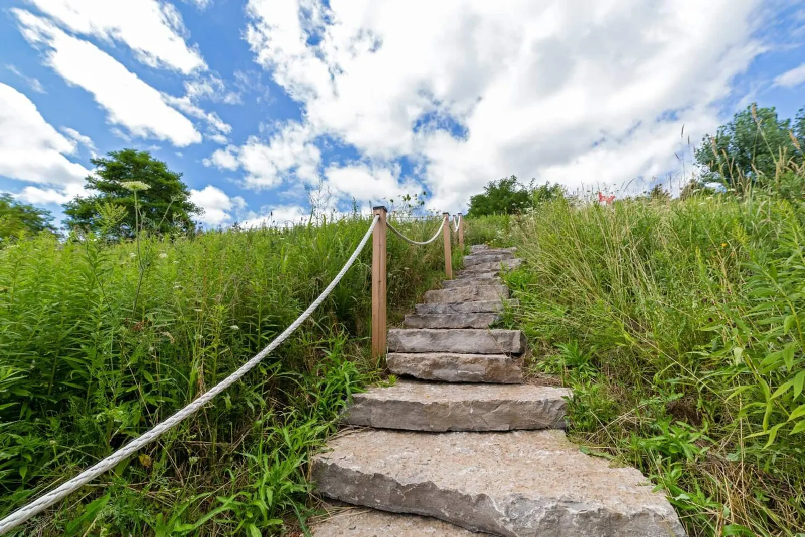 Steps down to the private beach