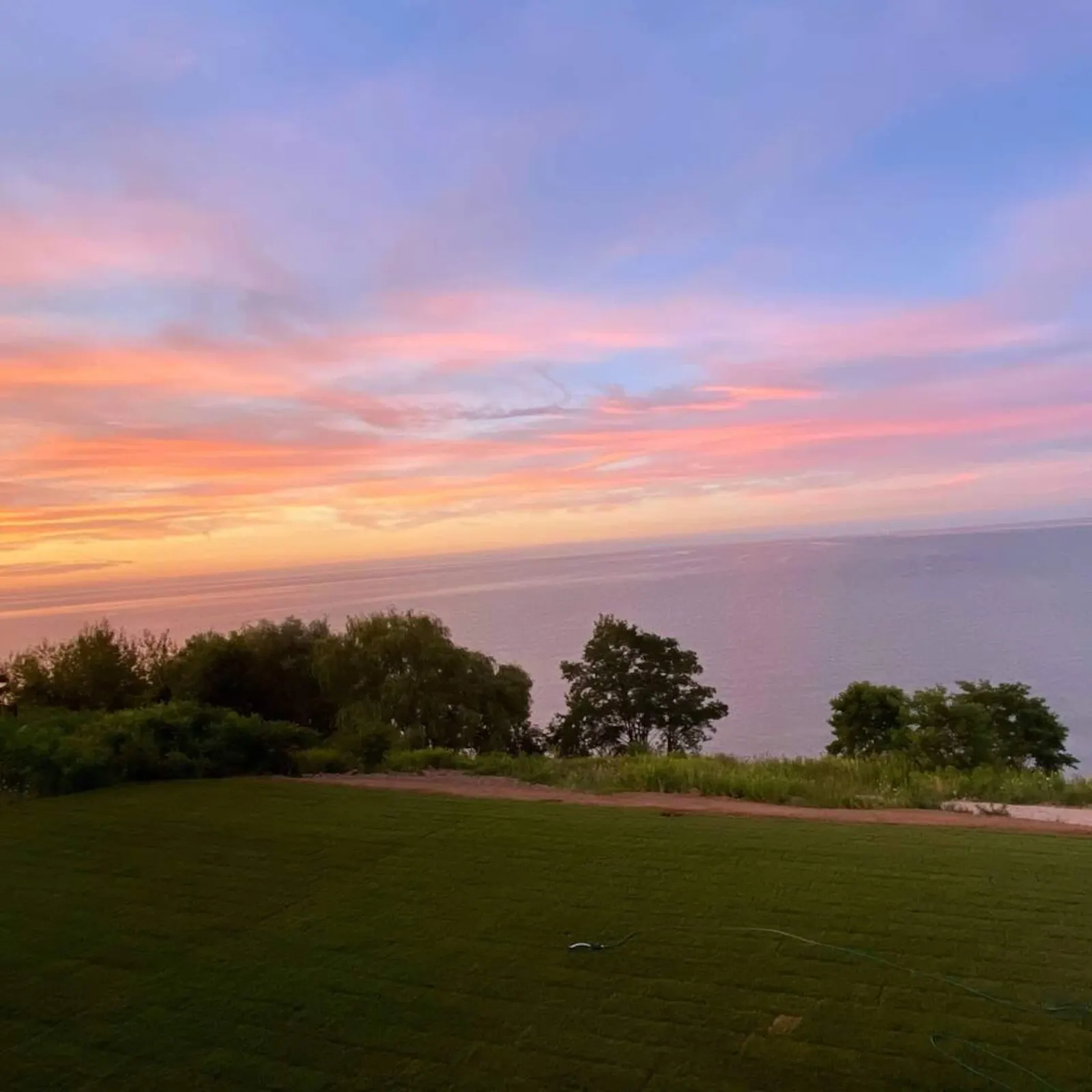 Evening sky over the lake